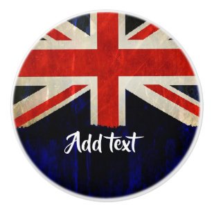Bouton De Porte En Céramique Drapeau Union Jack