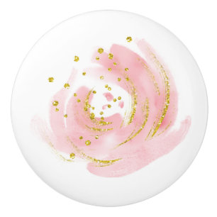 Bouton De Porte En Céramique Dresser Tirer Tirer Pull Rose Bud