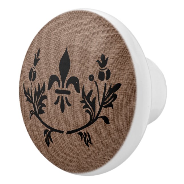 Bouton De Porte En Céramique Duchesse Thistle Cabinet Knobs (Droite)