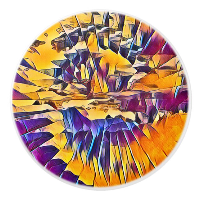 BOUTON DE PORTE EN CÉRAMIQUE EAU DE LA RIVIÈRE (Devant)