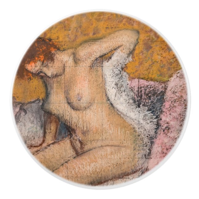 Bouton De Porte En Céramique Edgar Degas - Après le bain (Devant)