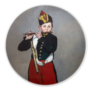 Bouton De Porte En Céramique Edouard Manet - Le Fifer / Jeune Flutiste