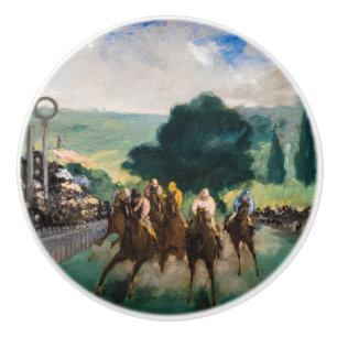 Bouton De Porte En Céramique Edouard Manet - Les courses à Longchamp