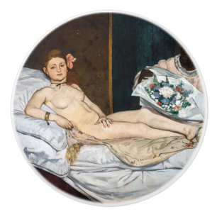 Bouton De Porte En Céramique Edouard Manet - Olympia