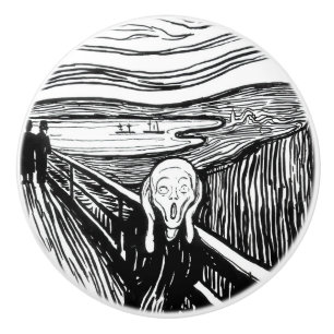 Bouton De Porte En Céramique Edvard Munch - La lithographie de cri
