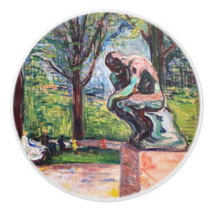Bouton De Porte En Céramique Edvard Munch - Le penseur de Rodin