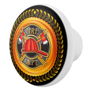 Bouton De Porte En Céramique Élégant bracelet de tiroirs du service d'incendie 