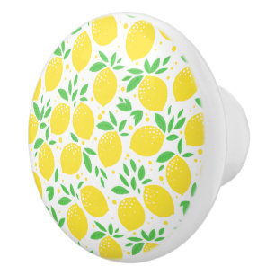 Bouton De Porte En Céramique Élégant citron jaune Fruit Orchard Ceramic Knob