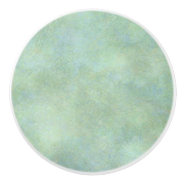 Bouton De Porte En Céramique Elégant Peinture texturé Look vert clair tiroir (Devant)