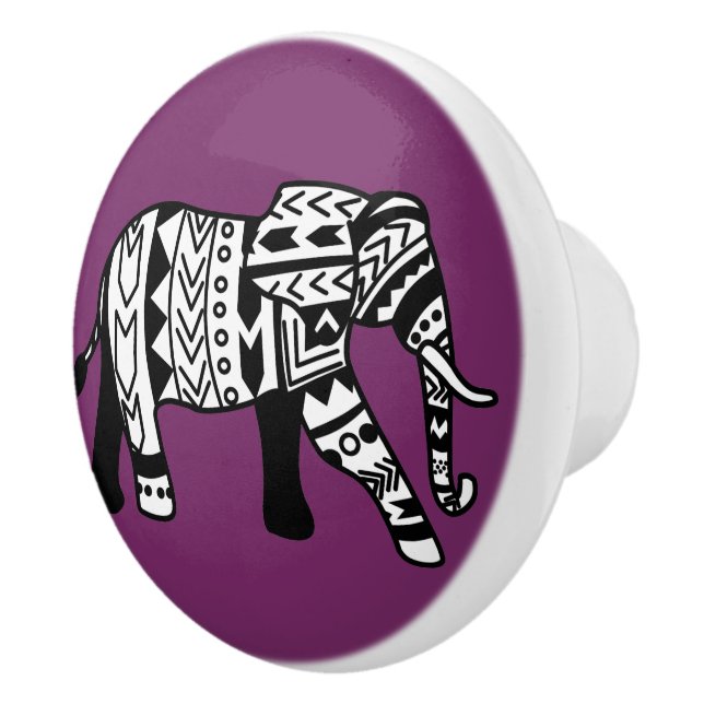Bouton De Porte En Céramique Éléphant de Bohême (Droite)