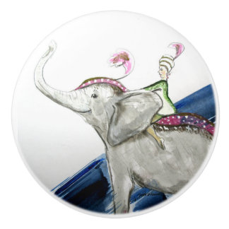 Bouton De Porte En Céramique Eléphant de bonne chance