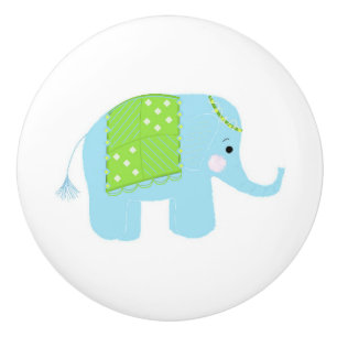 Bouton De Porte En Céramique Eléphant indien