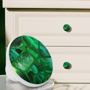 Bouton De Porte En Céramique Emerald Spring - Collage de cellules N2