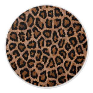 Bouton De Porte En Céramique Empreinte de léopard Ceramic