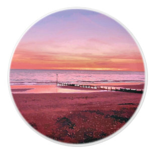 BOUTON DE PORTE EN CÉRAMIQUE ENSOLEIL