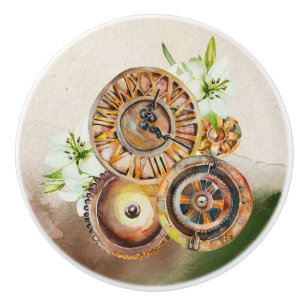 Bouton De Porte En Céramique Équipements d'horloge Steampunk   Capsules de tiro