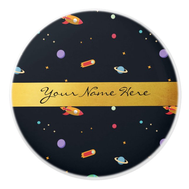 Bouton De Porte En Céramique Espace extra-atmosphérique génial Rocket (Devant)