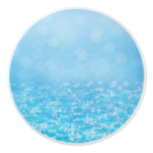 Bouton De Porte En Céramique Été Eau Étincelle Plage Salle de bain Décor Dresse