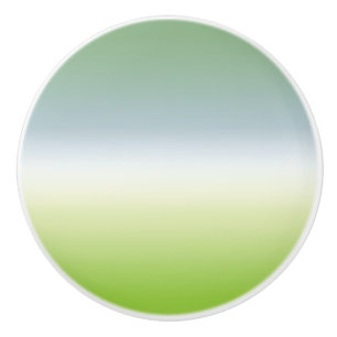 Bouton De Porte En Céramique Été Frais Dégradé Cool Bleu Vert Ombre
