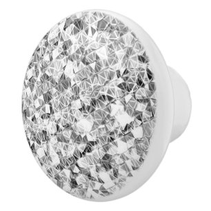 Bouton De Porte En Céramique Étincelle argentée moderne
