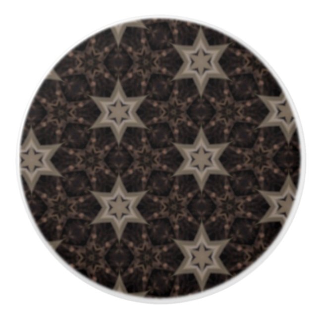 Bouton De Porte En Céramique Étoiles (Devant)