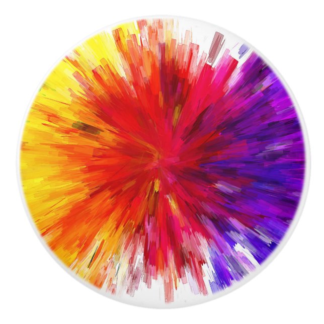 Bouton De Porte En Céramique Explosion de couleur (Devant)