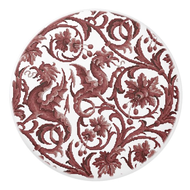 Bouton De Porte En Céramique Féerie Dragons Ceramic Knob (Devant)
