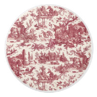 Ferme vintage Russe Français Toile-Rouge & Tan
