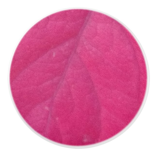 Bouton De Porte En Céramique Feuille d'automne pourpre (Devant)