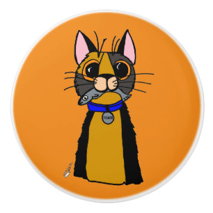 Bouton De Porte En Céramique Figaro Cat Ceramic Knob