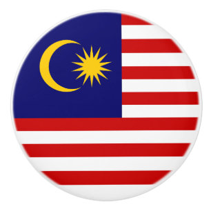 Bouton De Porte En Céramique Flag malaisien