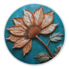 Fleur de Cuivre en Fleur sur Teal