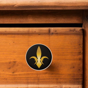 Bouton De Porte En Céramique Fleur-De-Lis