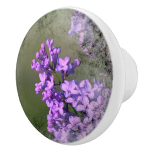 Bouton De Porte En Céramique Fleur Lilac Lovely