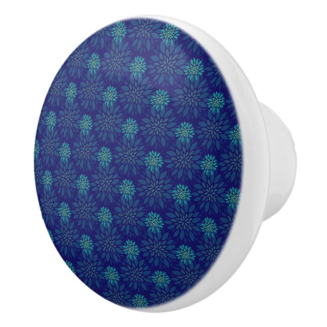 Bouton De Porte En Céramique Fleur Motif Ceramic Knob (Droite)