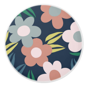 Bouton De Porte En Céramique Fleurs de printemps