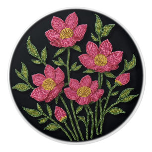 Bouton De Porte En Céramique Fleurs en céramique Cosmos Fleurs autochtones Meti