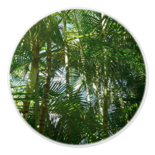Bouton De Porte En Céramique Forest of Palm Trees Tropical Nature