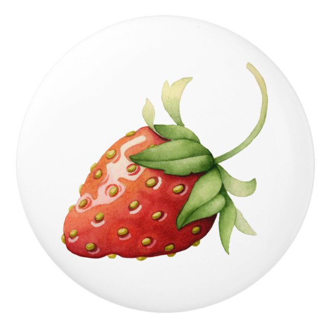 Bouton De Porte En Céramique Fraise en céramique Knob (Devant)