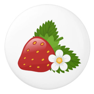 Bouton De Porte En Céramique Fraise sucrée