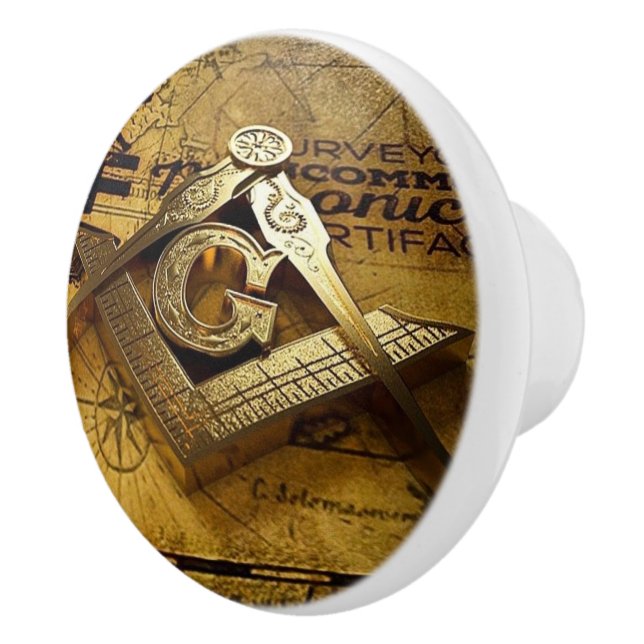 Bouton De Porte En Céramique Freemason (Droite)