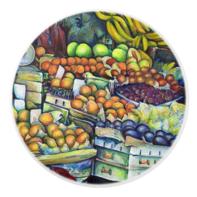 Bouton De Porte En Céramique Fruit frais avec Francis (Devant)