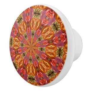 Bouton De Porte En Céramique Fruit Swirl Cabinet Knob