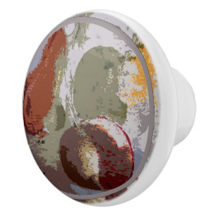 Bouton De Porte En Céramique Fruits Abstraits