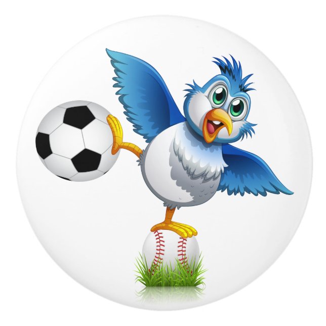 Bouton De Porte En Céramique Funny Bird Ceramic Knob (Devant)