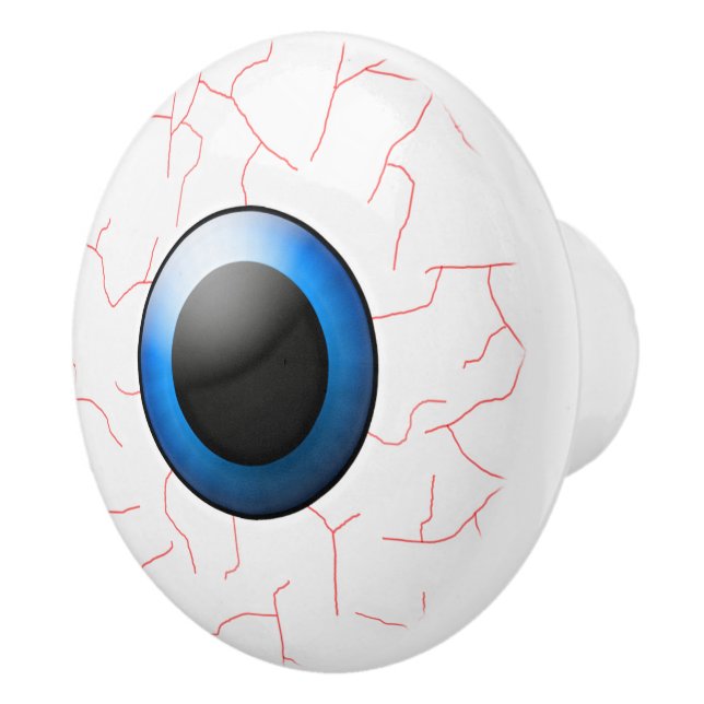Bouton De Porte En Céramique Funny Bloodshot Eyeball Halloween Ceramic Knows (Droite)