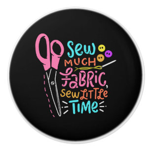 Bouton De Porte En Céramique Funny Sewing