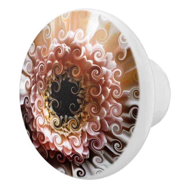 BOUTON DE PORTE EN CÉRAMIQUE GERBERA FLOWER (Droite)