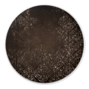 Bouton De Porte En Céramique Glimmering Bronze Grunge   Superbe Damas Brown