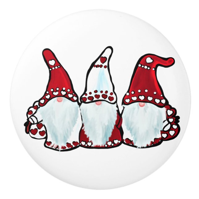 Bouton De Porte En Céramique Gnome (Devant)